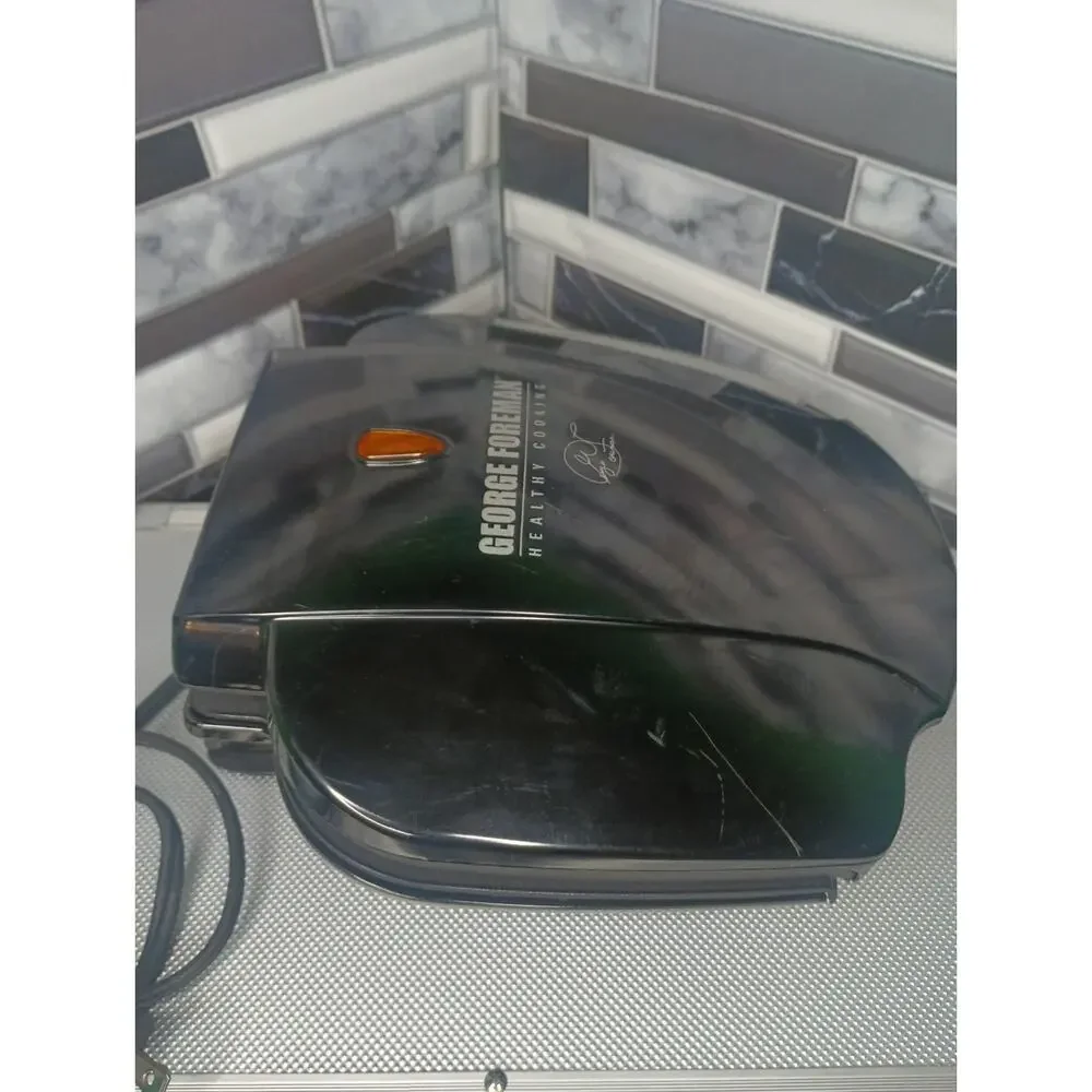 George Foreman GR0036B Grill Electric Indoor Non- Stick Grill Tested Working